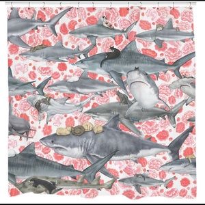 Shark and Cat shower curtain